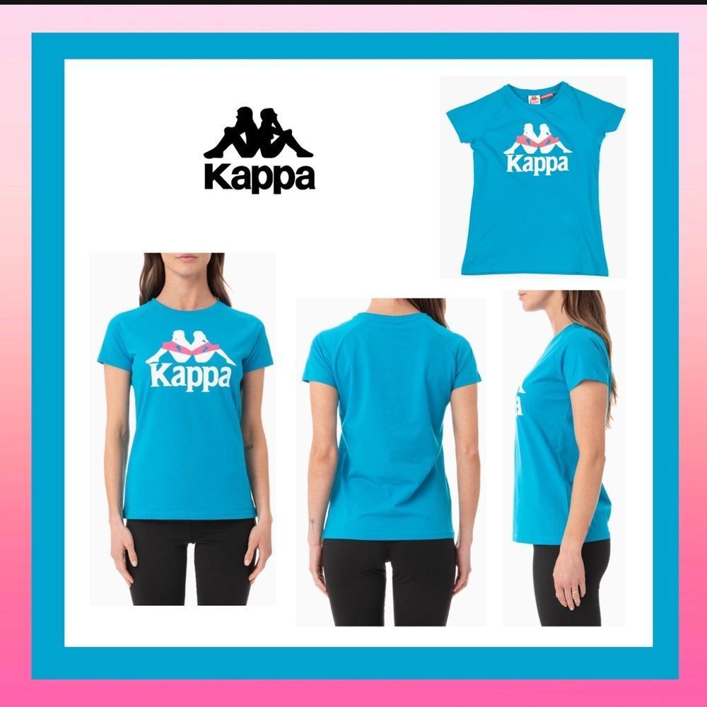 NWT Authentic Kappa Football Visil Tee in Blue /Pink Size Small